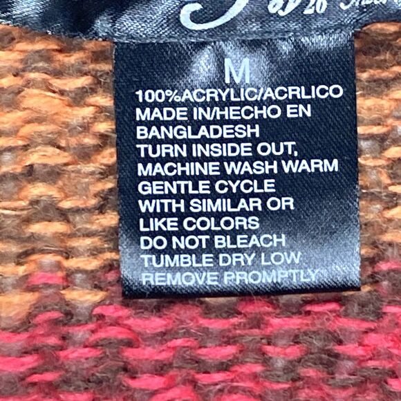 Ashley By 26 International Sweater Women M Multicolor Stripe Open Front Cardigan - Picture 16 of 16